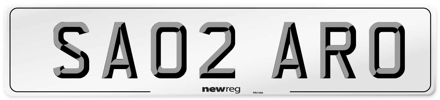 SA02 ARO Number Plate from New Reg